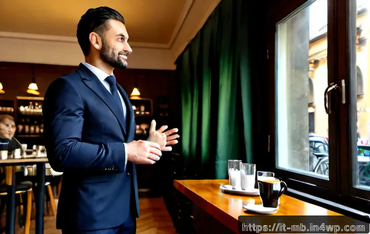 Home 10 비즈니스 성장에 기여하는 명성 전략 - Photorealistic Italian small-business owner in a tailored blazer warmly greeting a diverse group of ...